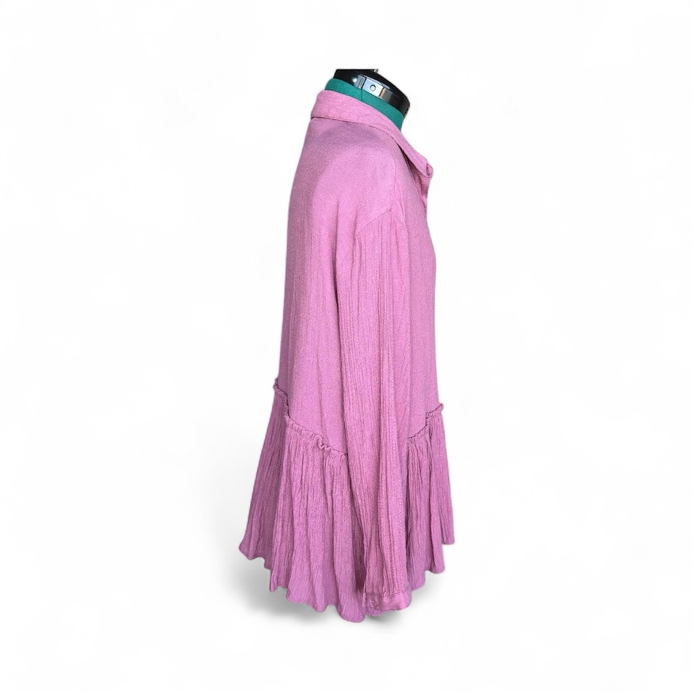 Cato Mauve Button-Up Women's Top - Picture 4 of 8